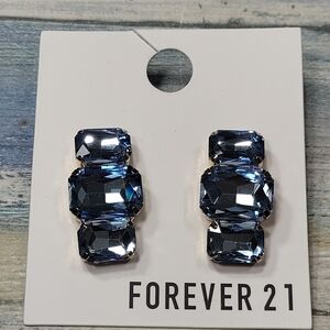 Forever 21 Blue Sparkling Stud Earrings